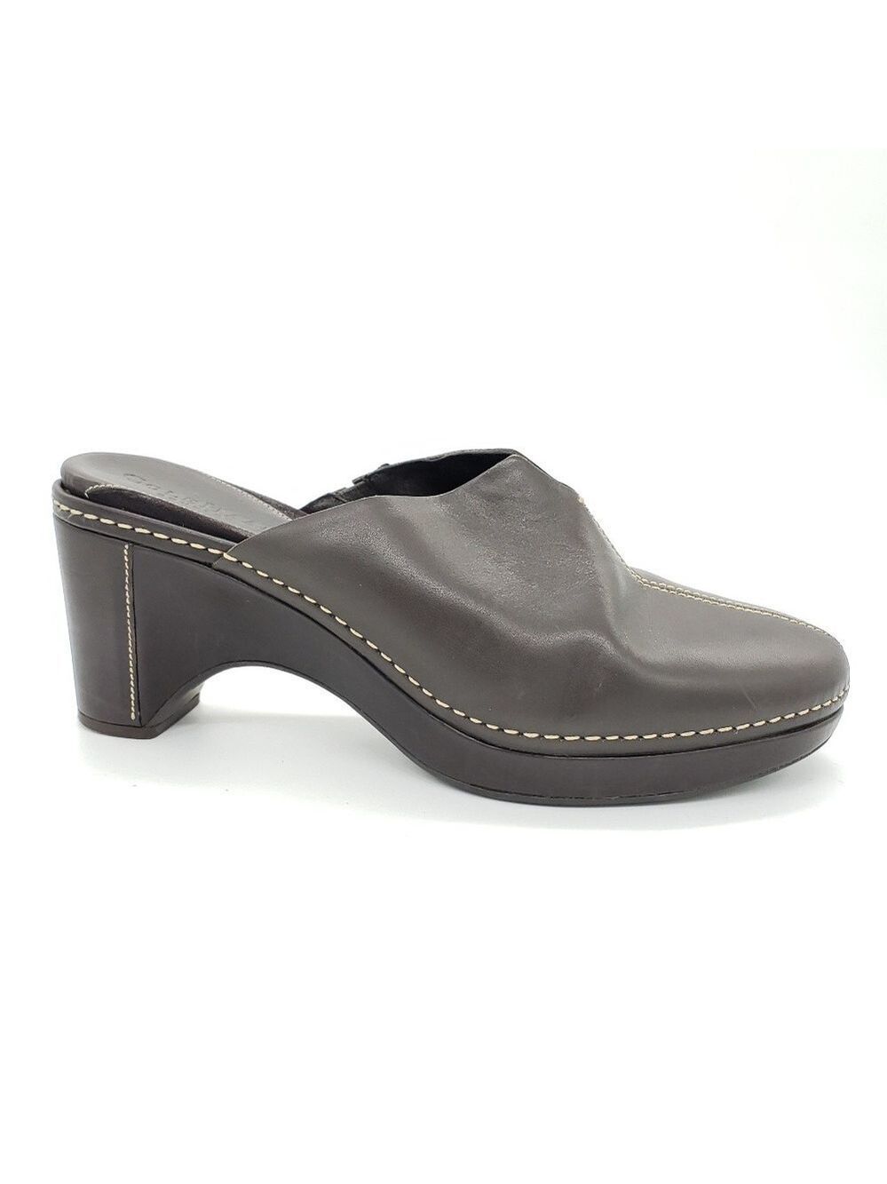 Cole Haan Country leather wedge heeled mules clogs, size 8 EUC